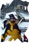 Bryher, our daughter, on holiday in Austria and enjoying the snow (some years ago!)